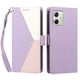 thumbnail image 3 of Funda Cartera Tricolor para Motorola Moto G14 con Soporte, Morado, 3 of 6