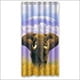 thumbnail image 1 of Cortina de ducha con diseño de elefante, ideal para el baño, con ganchos, tamaño 36 x 72 pulgadas., 1 of 3