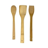 Importclick - Set Utensilios 3 Piezas Bambú Cocina Antiadherente
