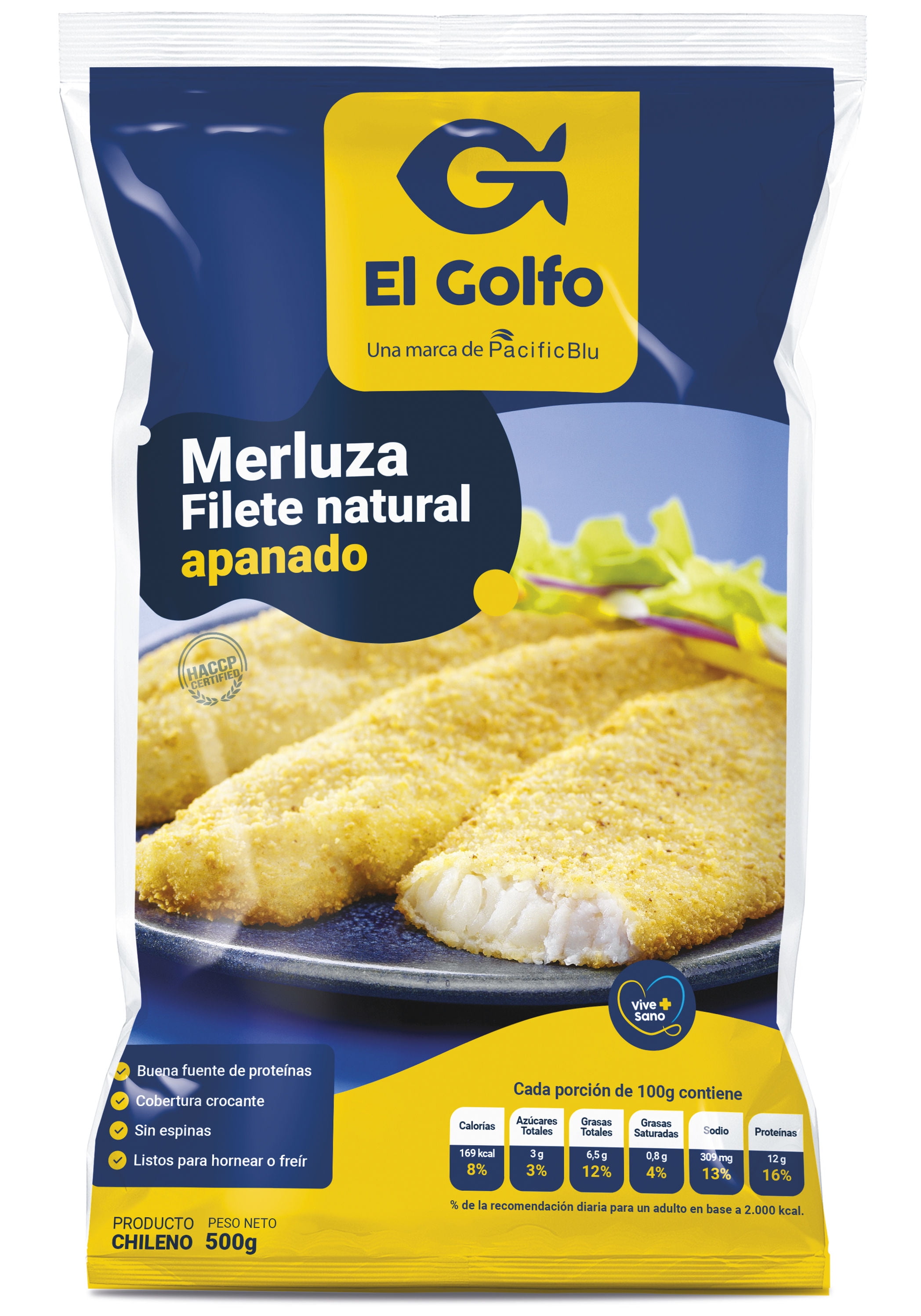 Merluza Filete Apanado Bolsa 500 g El Golfo