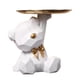 thumbnail image 1 of Estatua De Oso Contenedor De Artículos Diversos Figura En Miniatura Novedad Creativa Con Bandeja Blanca, 1 of 5