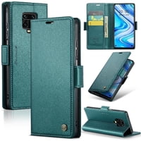 Caseme Tipo Cartera Xiaomi Redmi Note 9S/Note 9 Pro Con Cierre Magnético, Rfid, Tarjetero, Soporte, Carga Inalámbrica