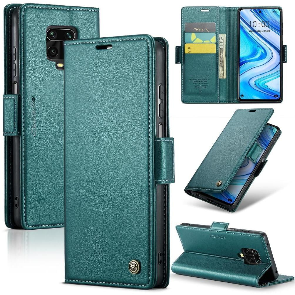 Caseme Tipo Cartera Xiaomi Redmi Note 9s/note 9 Pro Con Cierre Magnético, Rfid, Tarjetero, Soporte, Carga Inalámbrica