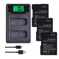 Genérico - 3 Baterías En-El14 + Cargador Doble Mh-24 Alternativo Nikon