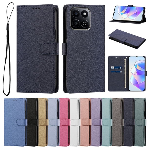 Funda Cartera de PU para Honor 200 Smart con Tarjetas, Azul Marino
