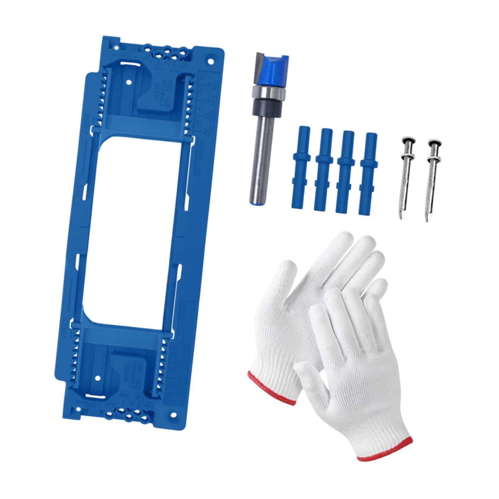 Bothyi - Plantilla Para Bisagras De Puerta, Accesorios, Herramienta Manual De Carpintero, Mortajadora Eficiente Para Bisagras De Puerta, Color Azul