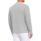 thumbnail image 3 of Camisas Henley a Rayas de Manga Larga con Botones para Hombre INSPIRE CHIC de Regreso a Clases 3XL Blanco, 3 of 6