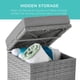 thumbnail image 2 of Ottomanes de mimbre Best Choice Products, juego de 2, gris, 2 of 7