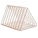 thumbnail image 4 of Estantería minimalista moderna con soporte para libros de escritorio de metal para oficina en casa de oro rosa, 4 of 5