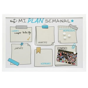 Vgo - Pizarra Plastica 40X60 Cm Teenager Blanc