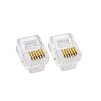 Enchufe Telefónico Smiton 100Pack 6P6C Rj12 Modular Plug