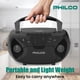 thumbnail image 2 of Boombox Bluetooth Philco Negro portátil reproductor de CD y casetes con entrada auxiliar 3.5 mm y al, 2 of 3