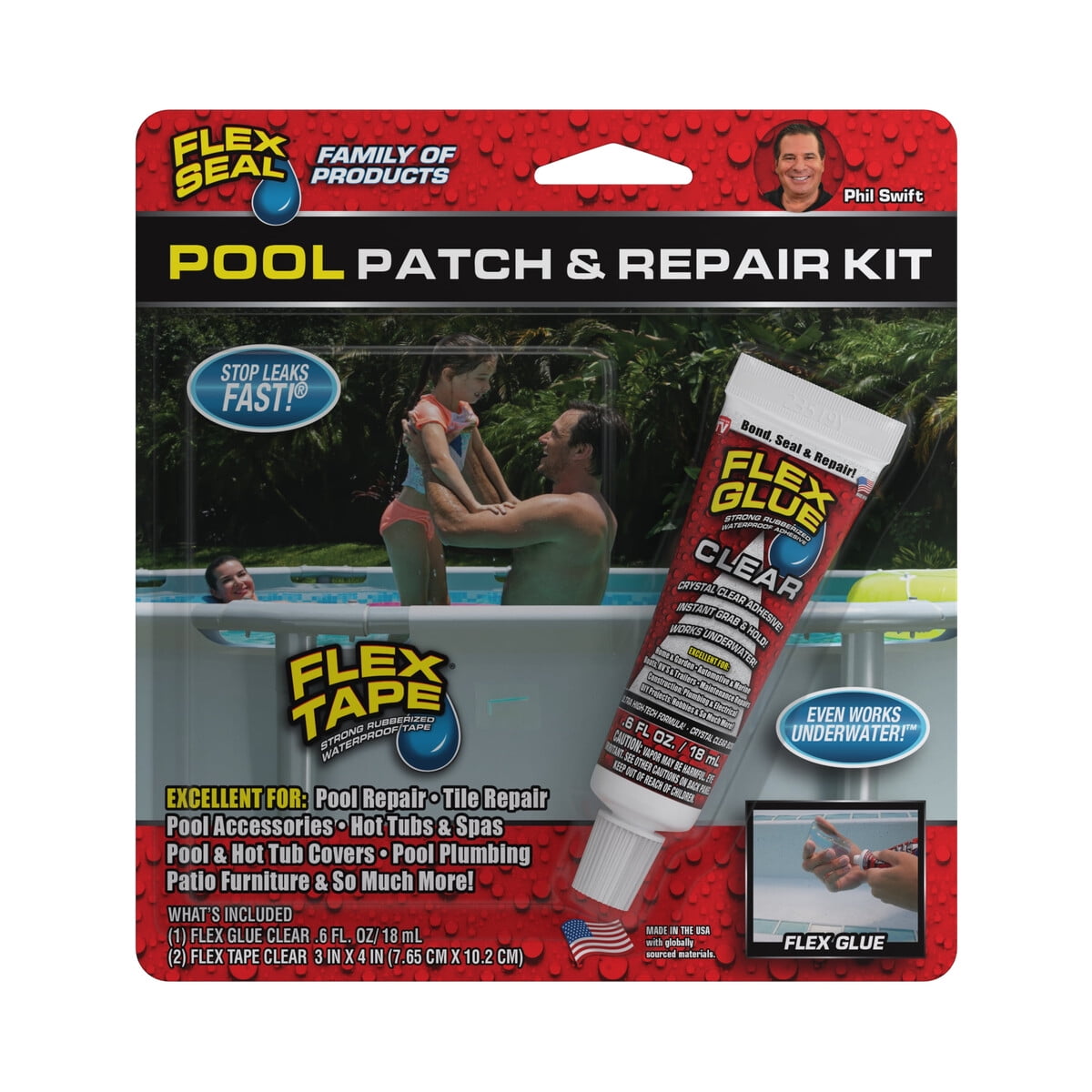 Kit Reparación Piscinas Flex Seal Pool Patch Transparente
