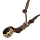 thumbnail image 2 of Collar unisex de cuero con anillo numeros romanos, 2 of 6