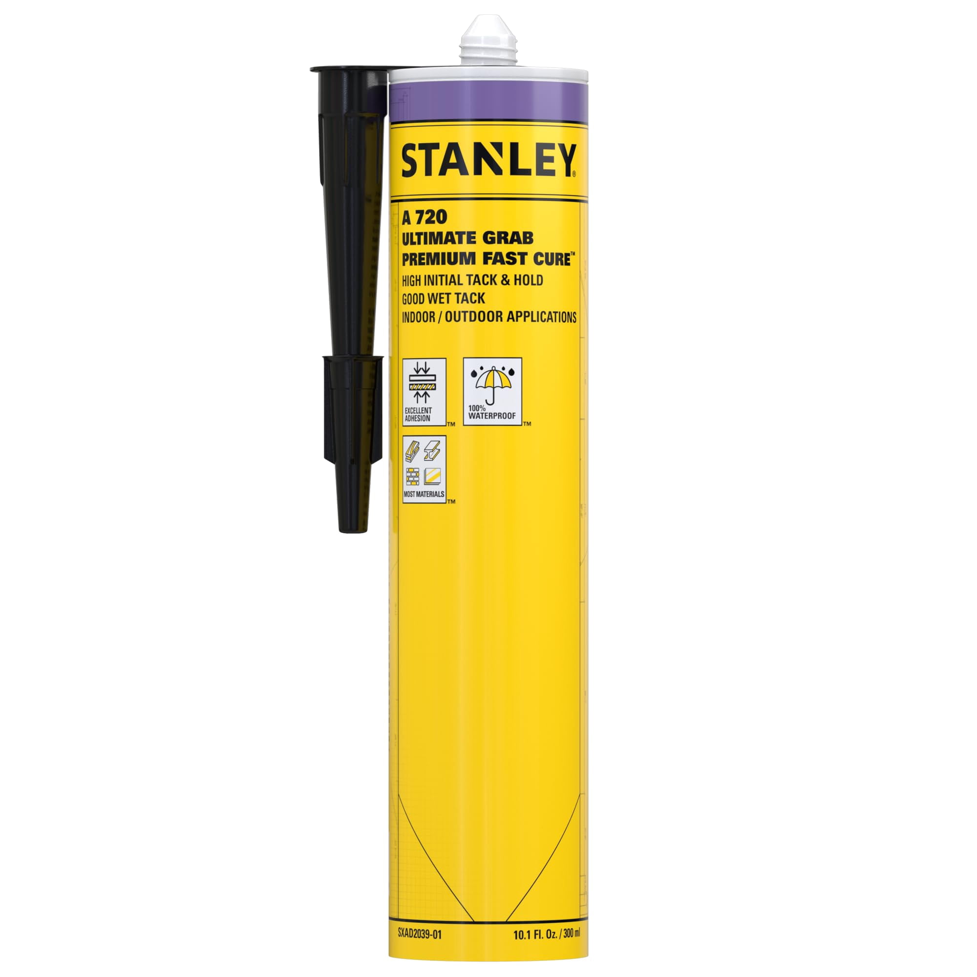Adhesivo Stanley Turbo Fast De Poliuretano Antiuñas, 300 Ml