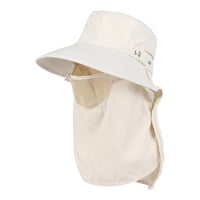 Ioensy - Sombrero Para El Sol Con Solapa Para El Cuello Y Cubre La Cara, Sombrero De Pesca Para Acampar, Beige