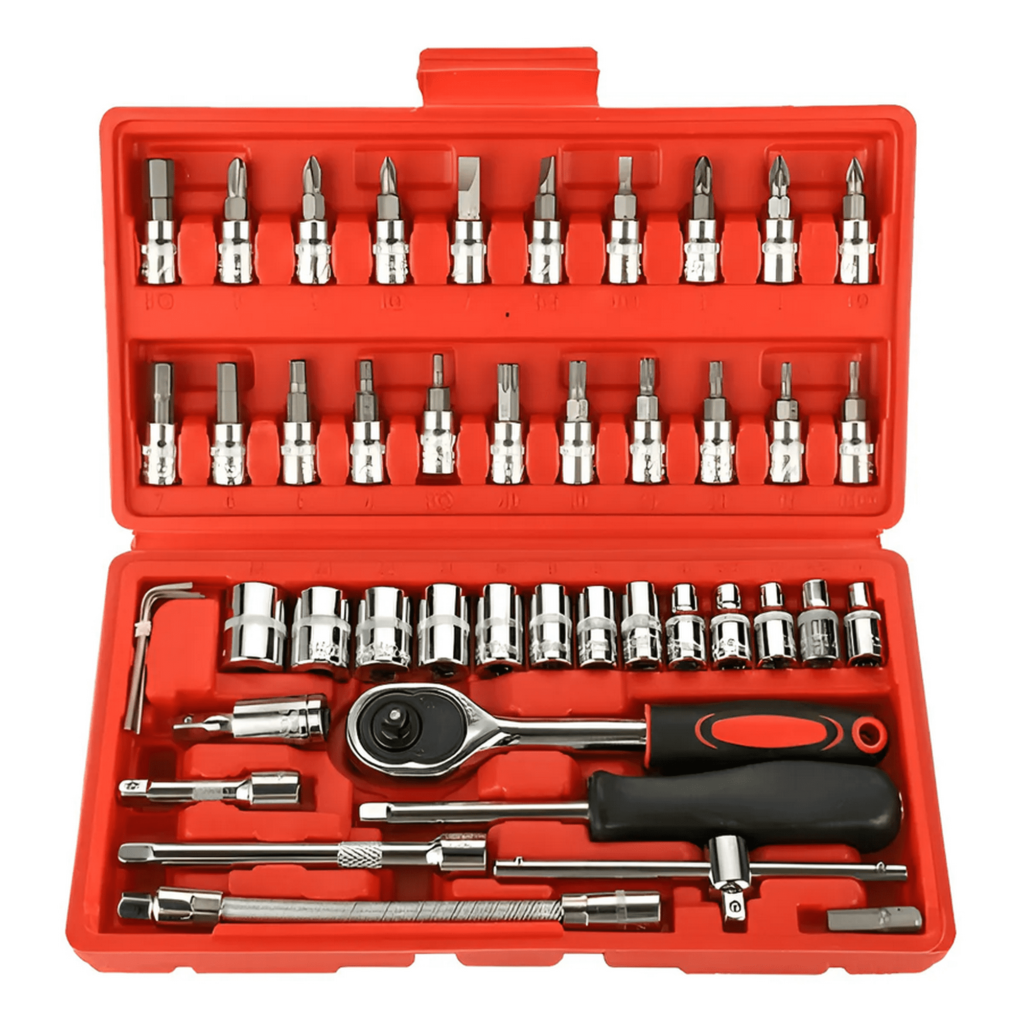 Genérico - Juego De Herramientas 46 Piezas Auto/moto Naranja