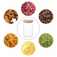 thumbnail image 4 of Contenedores para almacenar alimentos, frascos de vidrio apilables y organizadores, 4 of 6