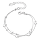 thumbnail image 1 of Pulsera estrellas y esferas de plata ley 925 + bolsa + #3, 1 of 3
