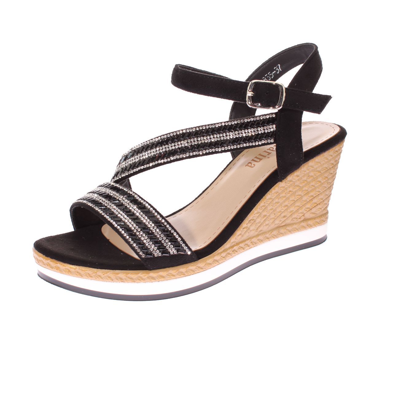 Sandalia Terraplén Negro Andarina