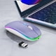 thumbnail image 3 of Mouse Bluetooth recargable inalámbrico WREANU para laptop, morado, 3 of 7