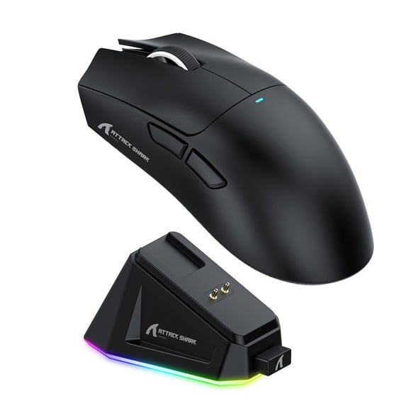 Mouse Gamer Attack Shark X11 Gaming Mouse – Black + base