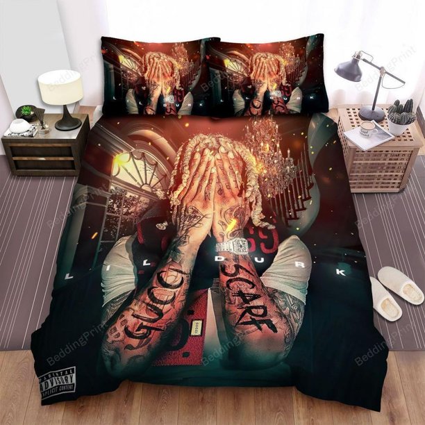 Lil Durk Artwork Quilt Duvet Cover Set Comforter Cover Pillowcase3-Piece Bedding Set