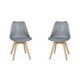 thumbnail image 1 of SET DE 2 SILLAS DE COMEDOR TULIP GRIS MADERA, 1 of 7