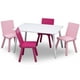 thumbnail image 3 of Juego de mesa y 4 sillas infantil blanco rosa y fuccia Delta Children, 3 of 6
