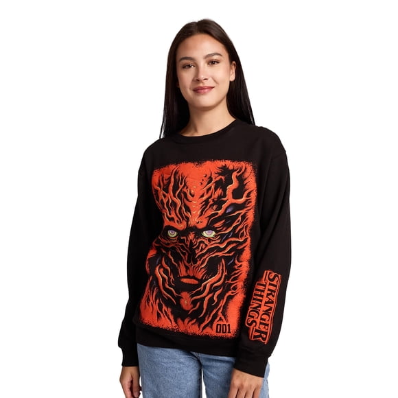 Sudadera Stranger Things Vecna Puff Print Negra