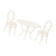 thumbnail image 4 of Juego De 3 Sillas Y Mesa De Café En Miniatura Para Casa De Muñecas, Escala 1/12, Para Accesorios Fotográficos De Casa De Muñecas, Color Blanco, 4 of 5