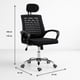 thumbnail image 4 of Silla oficina simply mesh negra con apoyabrazos y cabeza, 4 of 7