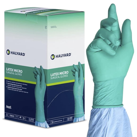 Guantes quirúrgicos HALYARD de látex microestériles, talla 6.5, talla pequeña