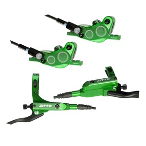 Ioensy - Freno De Disco Hidráulico Para Bicicleta Mtb, Juego De Disco De Aceite Para Ciclismo, Pinza Delantera Trasera Verde