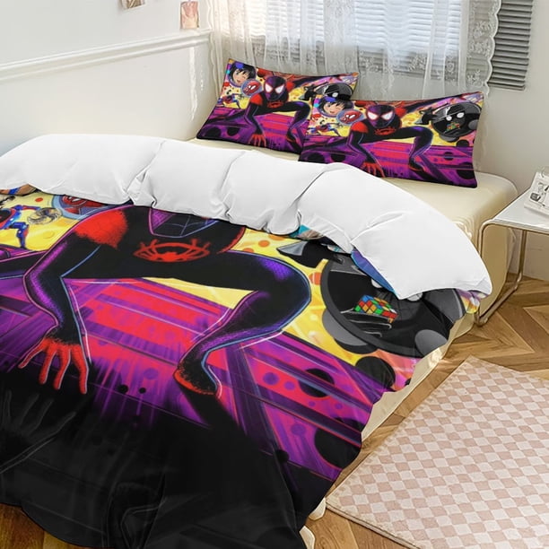 Spider-Man 3-Piece Twin Bed Set - Includes 1 Single Quilt And 2 Pillow Cases Bedding - Fade Resistant Microfiber - Spider