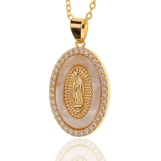 Gorgeous Women's Copper Virgin Mary Pendant Necklace - Perfect Holiday Gift for Believers!