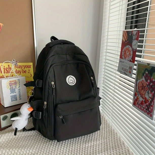 Stylish Multi-Layer School Bag: Large Capacity Student Backpack With Duck Pendant Travel Bag