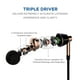 thumbnail image 2 of Auriculares intraurales Earphones 1MORE de alta resolución con triple controlador, color dorado, 2 of 3