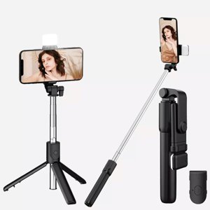 Malltradecl - Palo Selfie Trípode Portátil Con Bluetooth Y Control Remoto