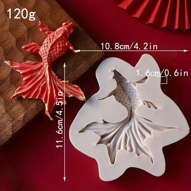 3D Silicone Lucky Carp Goldfish Candy Mold - Perfect for Baking, Decorating, and Kitchen Accessories!