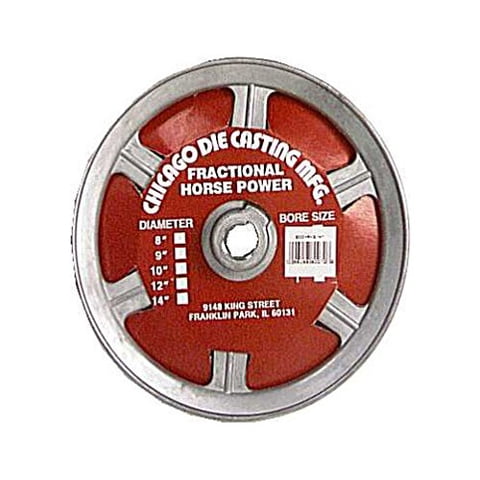 Chicago Die Casting - Polea Chicago De Zinc Fundido A Presión, Con Ranura En V, 20,32 Cm De Diámetro.