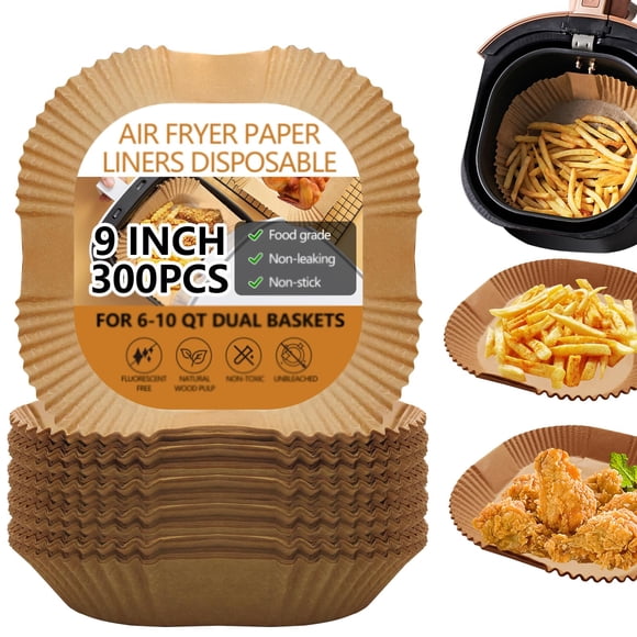Liners de papel para freidora de aire UBeesize 23 cm antiadherentes, 300 piezas
