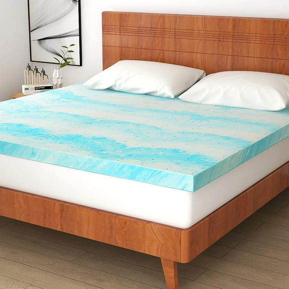 Cubrecolchón IULULU de espuma viscoelástica de gel de 5 cm para cama king size
