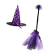 thumbnail image 4 of Sombrero de escoba para Halloween, sombrero puntiagudo, accesorios de decoración para niños, novedad, escoba para club, cosplay, actuaciones en escena Púrpura, 4 of 5