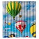 thumbnail image 1 of Cortina de ducha con diseño de globo aerostático volando en el cielo, con ganchos, tamaño 66 x 72 pulgadas, 1 of 3