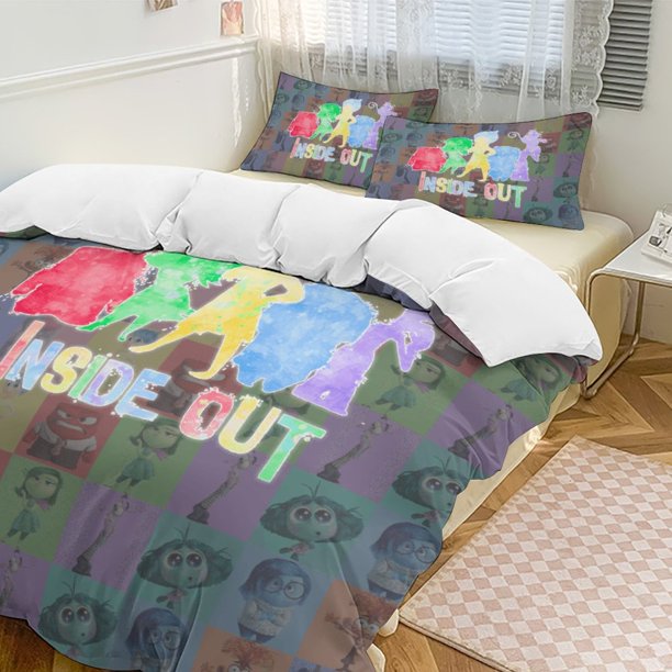 Color Inside Out Comforter Set Soft 3 Pcs Twin Bedding Sets Thicken for All Season