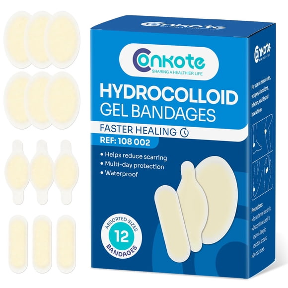 Vendajes hidrocoloides en gel Conkote, 12 piezas, impermeables