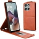 thumbnail image 2 of Funda tipo folio para Motorola Moto G56 5G con soporte magnético y protección para la cámara Marrón, 2 of 6