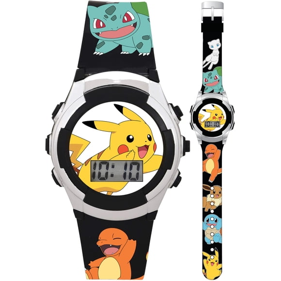 Reloj Accutime Pokémon Digital LCD para Niños con Luz - Pikachu
