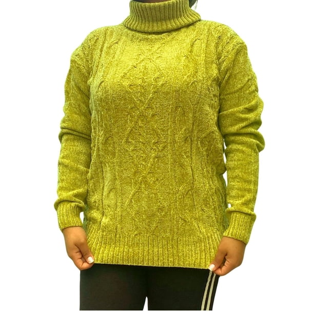Sweater Mujer Cuello Alto Chenil Otoño Invierno Colores 611
